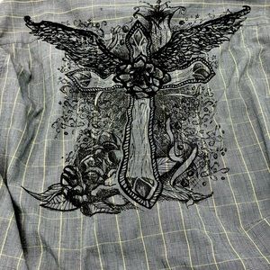 Mens 4XL Kani Gold Long Sleeve Funky Shirt